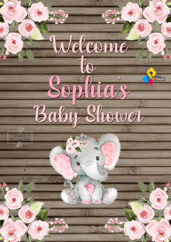 BABY SHOWER imprimible Linda Niña Elefante Flores Rosa Tablero - Etsy España BABY SHOWER imprimible Linda Niña Elefante Flores Rosa Tablero - Etsy España