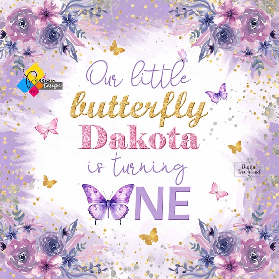 Beautiful Butterfly Birthday Backdrop Watercolor Butterfly Flowers Happy Birthday Banner Background Girls Birthday Party Decorations Photo Booth Props