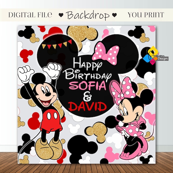 Lot Décoration Anniversaire Mickey Mouse - Bannière, Oreilles, Sacs, Faveurs... (occasion, Certains Jamais Utilisés)