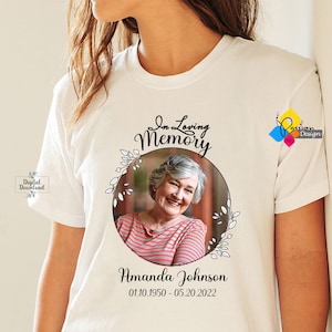 Digital In Loving Memory Graphic for Cricut Cutout, T-shirt, Mug PNG, PDF File. RIP T-shirt Template. Memorial Template. Funeral T-shirt
