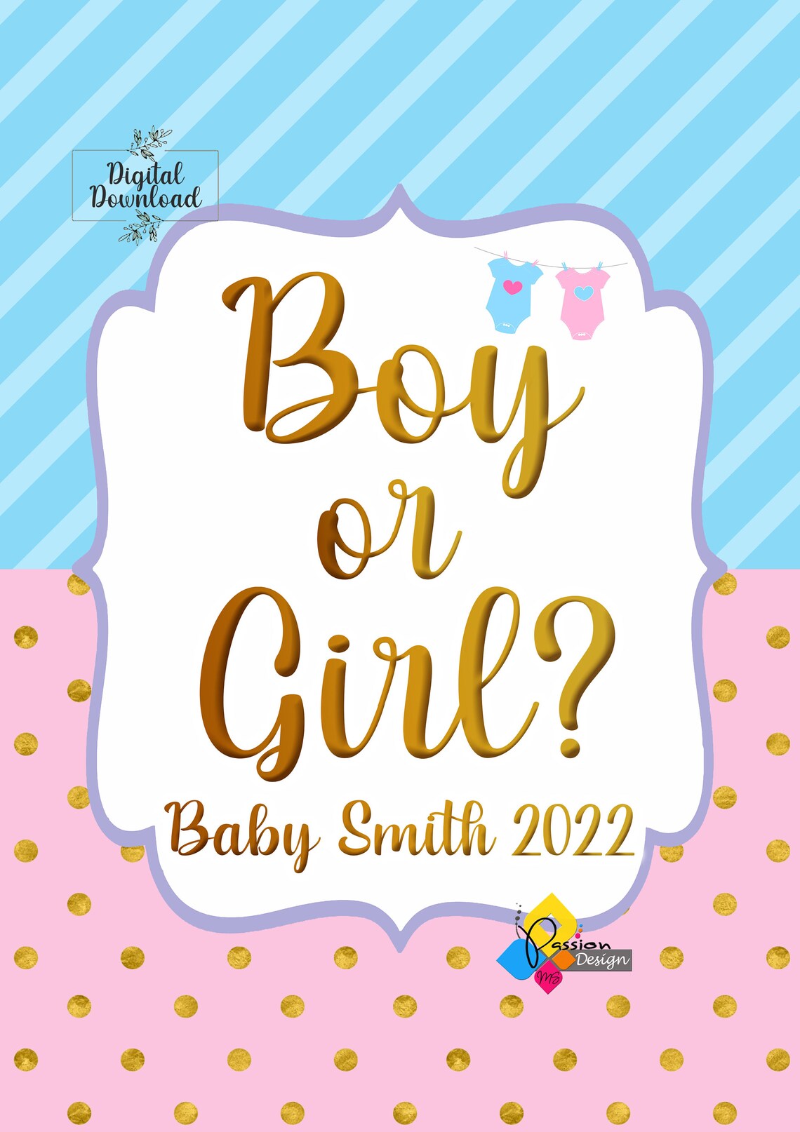 Printable Boy or Girl GENDER REVEAL Welcome Board. Boy or Girl - Etsy