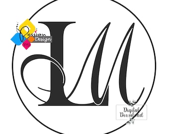 Elegant Wedding Monogram, Modern Wedding Logo, Couple Logo, Wedding Svg, Custom Monogram, Wedding Essential, LM, ML, Digital File