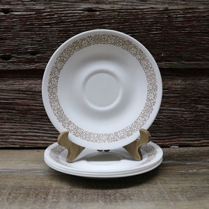 Vintage Corelle Saucers Woodland Set of 4