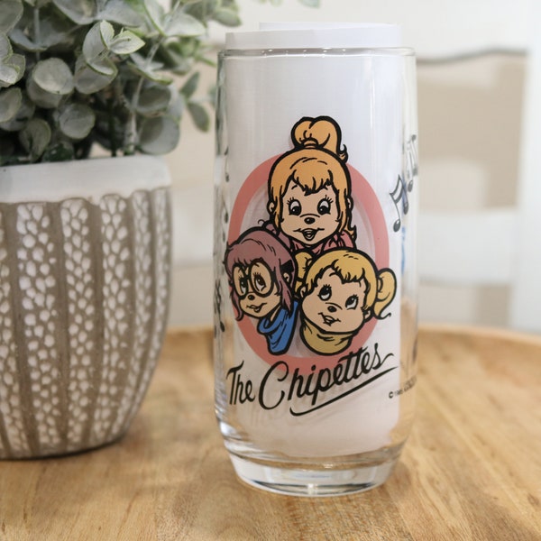 1985 The Chipettes Alvin and The Chipmunks Glass