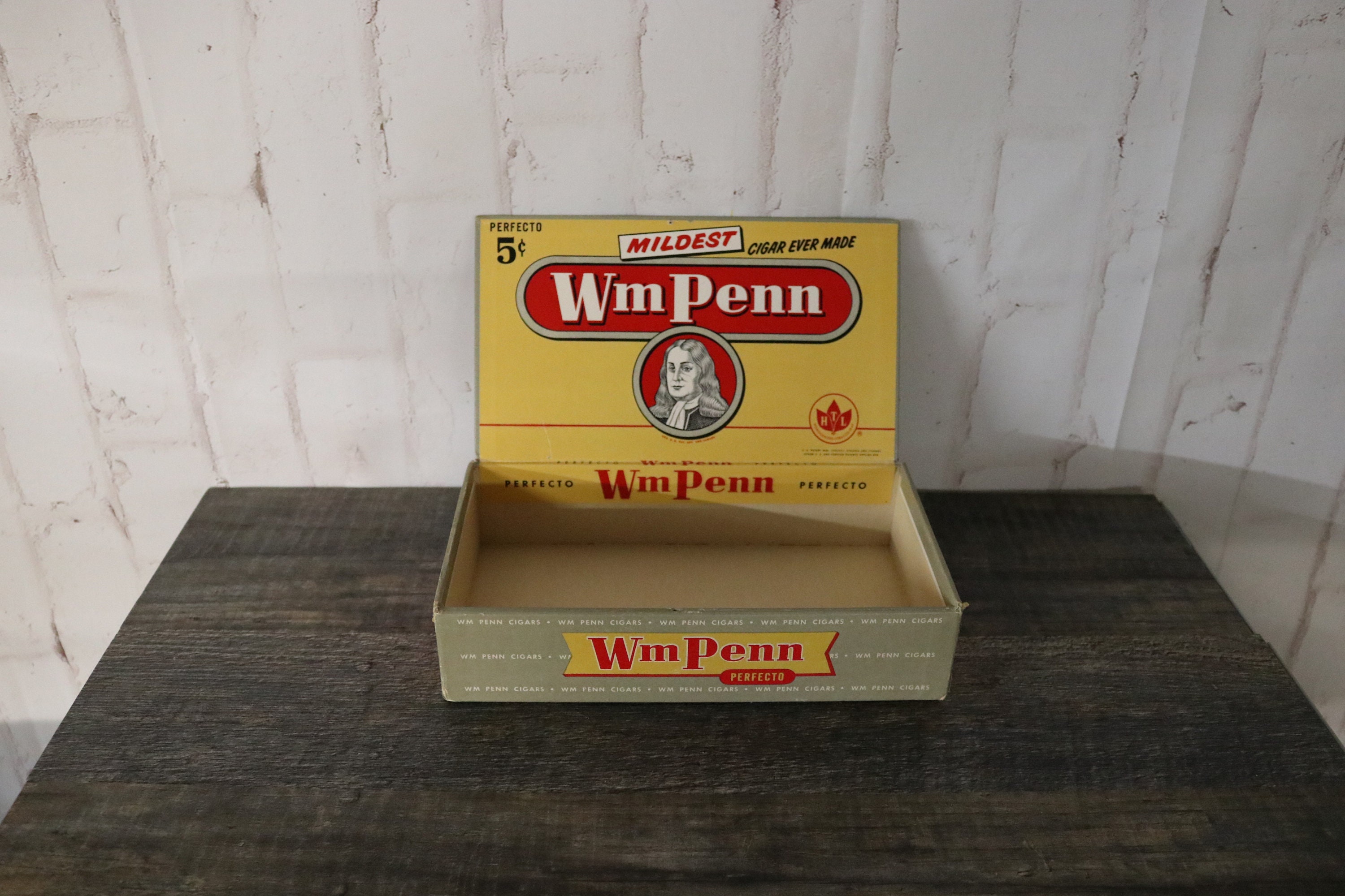 Vintage WM Penn Cigar Box - Etsy