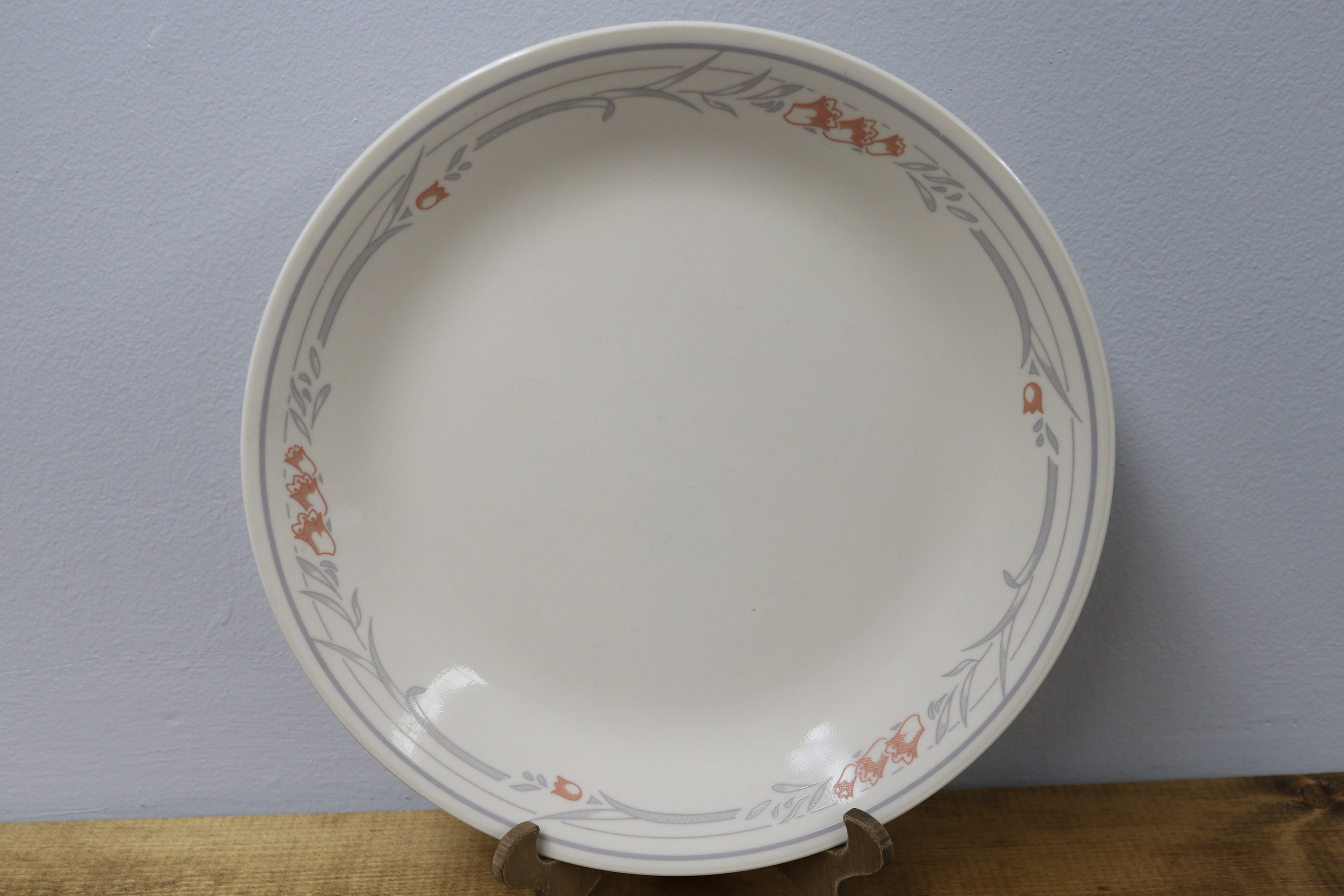 Set of 2 Vintage Corelle Rose Pattern Dinner Plate Etsy
