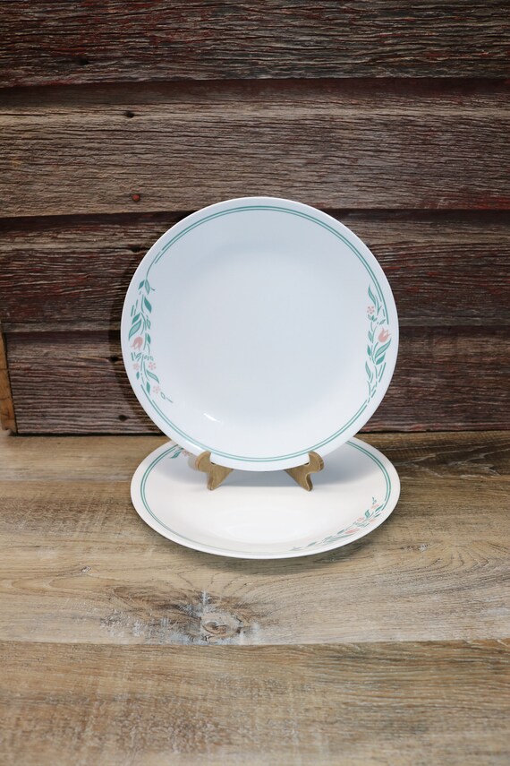 Set of 2 Corelle Rosemarie Dinner Plates Etsy