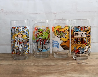 1981 McDonalds Muppets The Great Muppet Caper Collector Glasses