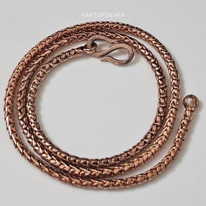 Oxidized Copper Chain Necklace: Designer Jewelry Gift