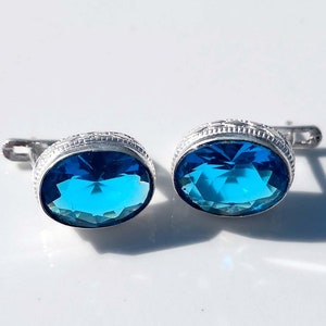 Blue Topaz Sterling Silver Earrings: Boho Gemstone Jewelry