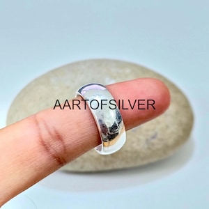 925 Sterling Silver Dome Ring: Chunky Meditation Band