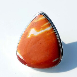 Mookaite Jasper ring,Natural mookaite 925 sterling silver Handcrafted Jewelry, gift her Mookaite ring gift LARGE Mookaite Anniversary gift