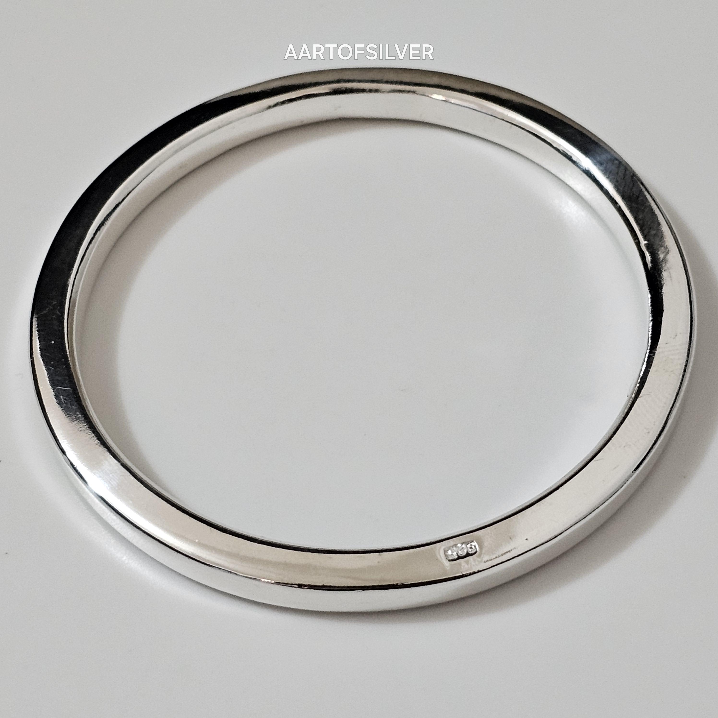 Chunky Sterling Silver Bangle: Heavy Gauge 925 Silver Bracelet - Etsy