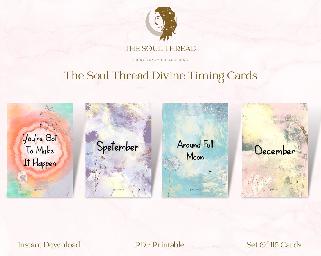 Divine Timing Oracle, Timing Oracle Cards, Clarifying Deck, Printable