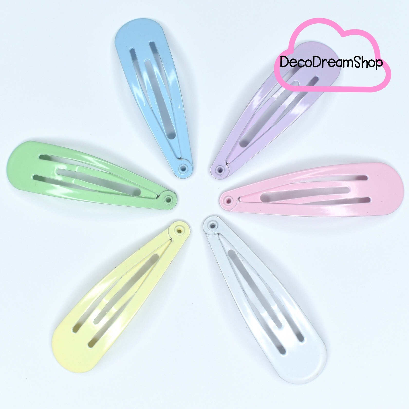 Pastel Hair Clips 1.9 Inch Choose Color 10 Pcs Etsy UK