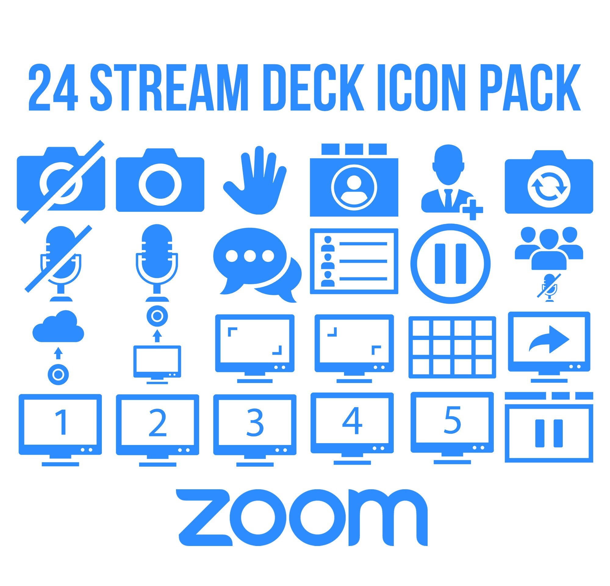 Stream Deck Zoom Icons