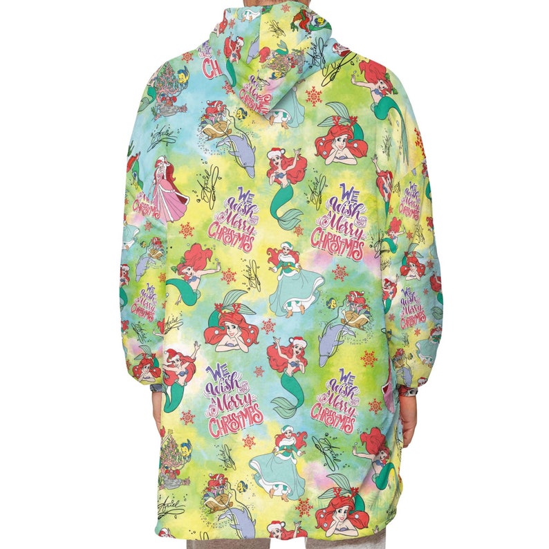 Ariel the Little Mermaid Christmas Disney Oodie Blanket Etsy