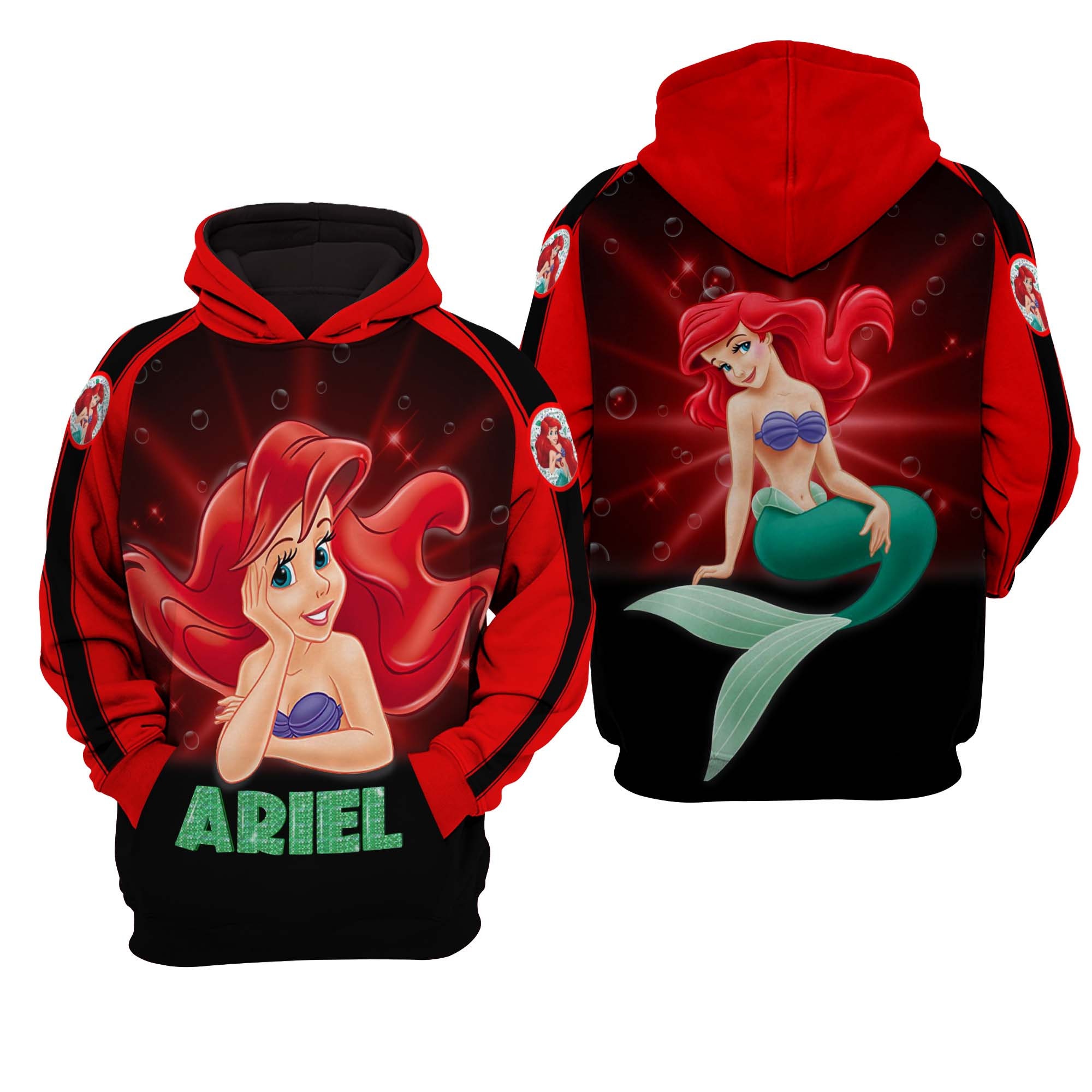 Ariel The Little Mermaid Disney 3D Hoodie