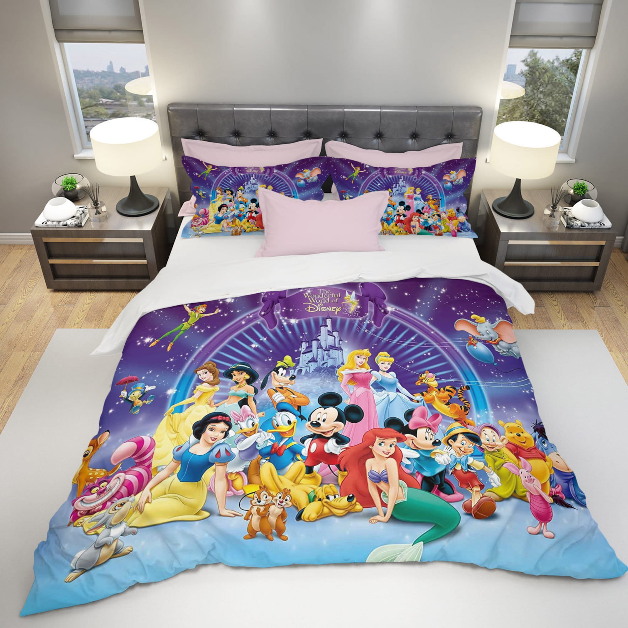 All Disney Characters Bedding Set | Disney Graphic Cartoon