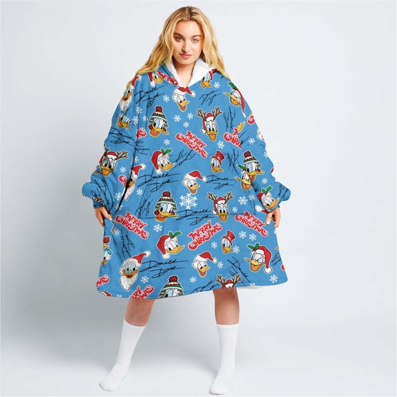 Donald Duck Blue Christmas Disney Oodie Blanket Hoodie/snug - Etsy