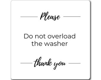 Do Not Overload Washer Magnet