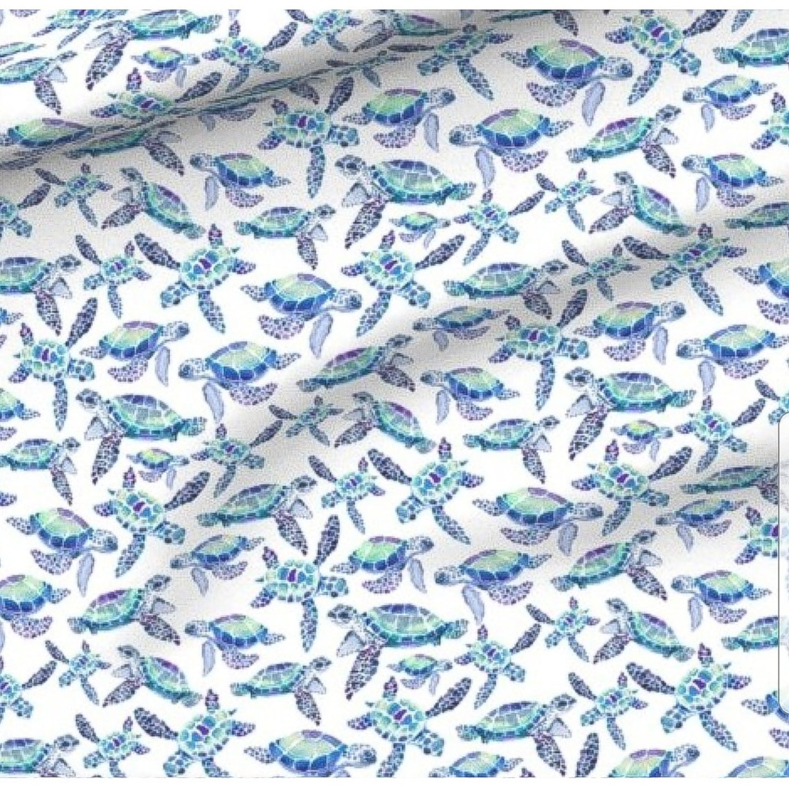 Sea Turtle Fabric Ocean Fabric Cotton Quilting Fabric | Etsy