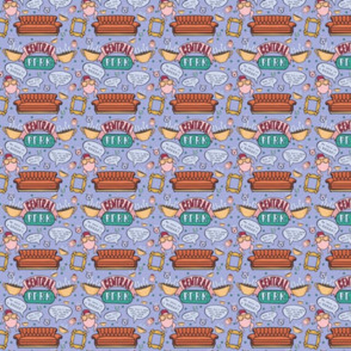 Friends Fabric Central Perk Cotton Quilting Fabric Etsy
