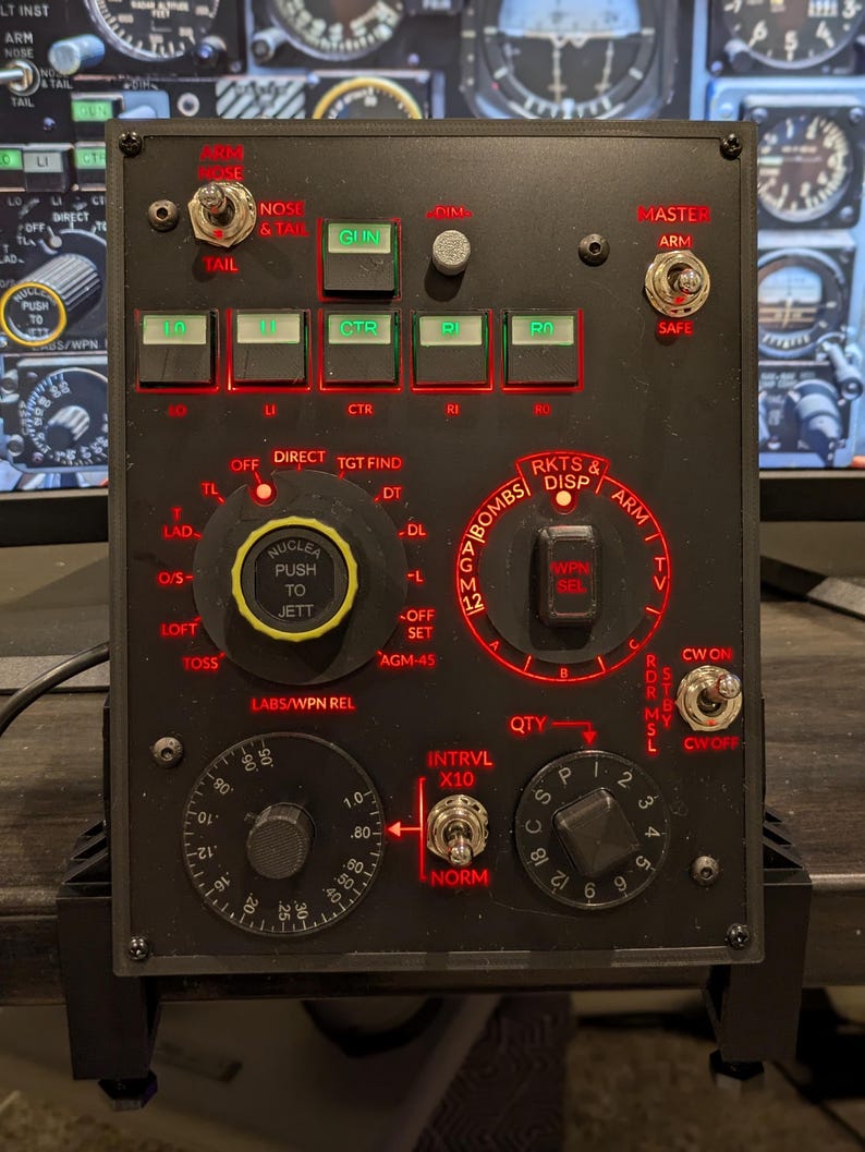 DCS World F-4 Phantom Weapons Control Panel - Etsy