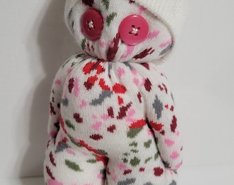 Pink confetti sock doll