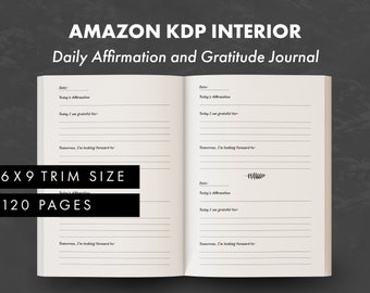 KDP Interior - Gratitude Journal - Ready to upload PDF - commercial use