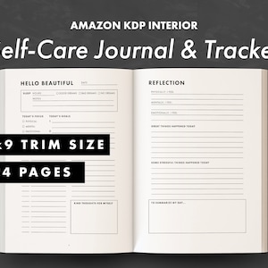KDP Interior - Self-Care Journal & Tracker - Ready to upload PDF