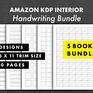KDP Bundle - Handwriting Worksheets - Ready to Upload - Handwriting Practice Pages - KDP Interior