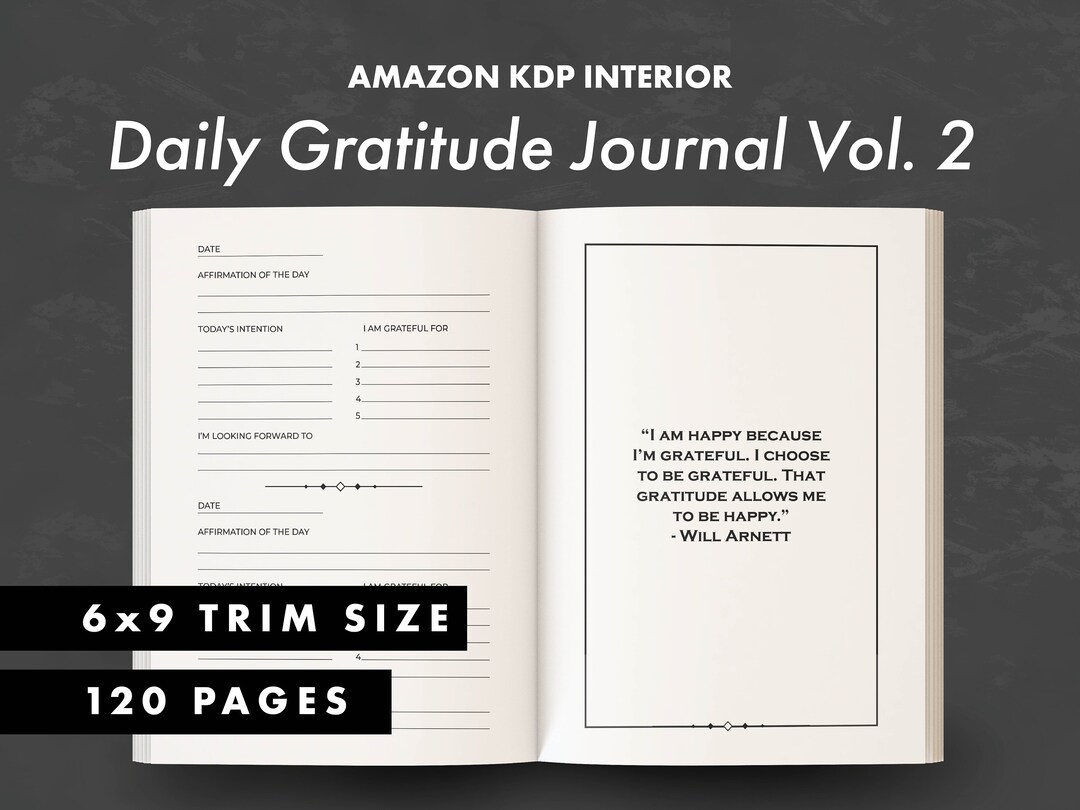 KDP Interior - Gratitude Journal - Vol. 2 - Ready to Upload PDF ...