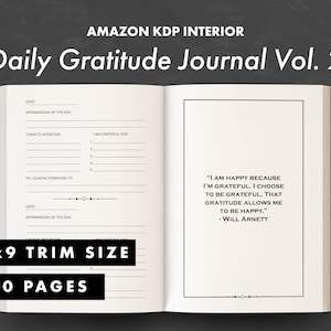 KDP Interior - Gratitude Journal - Vol. 2 - Ready to upload PDF - commercial use