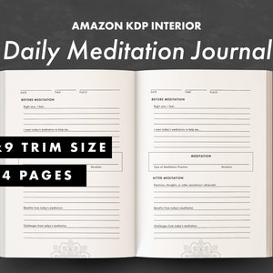 KDP Interior - Daily Meditation Journal - 6x9 (bleed) - Ready to upload PDF