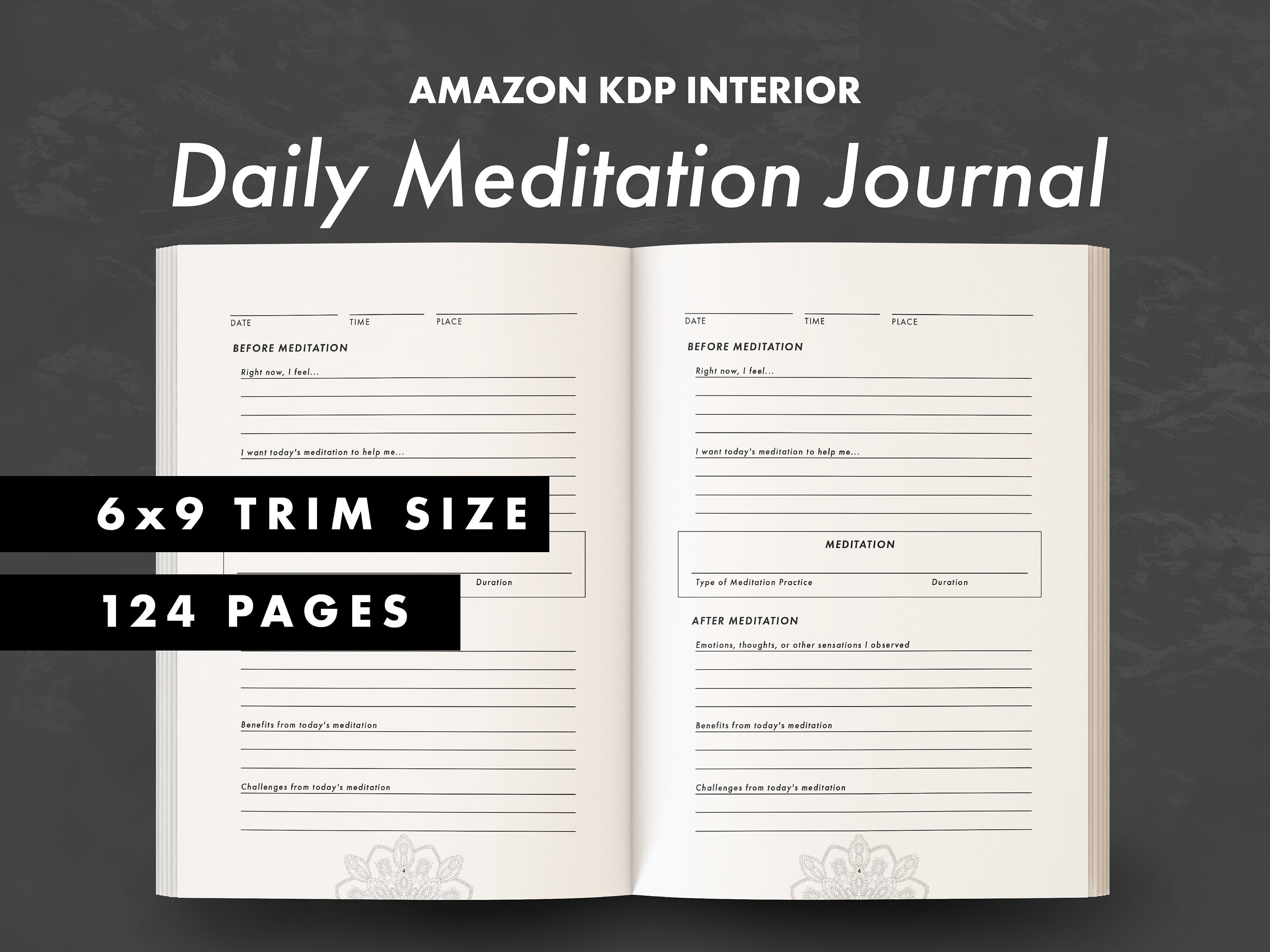 KDP Interior - Daily Meditation Journal - 6x9 (bleed) - Ready to