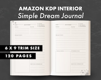 KDP Interior - Dream Journal - Ready to upload PDF - commercial use
