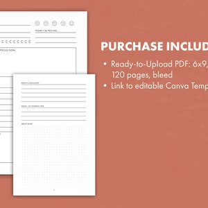 Wellness Journal KDP Interior - Canva Template & Ready-to-upload PDF - Etsy