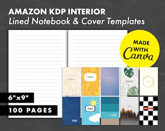 KDP Lined Notebook & Cover Templates – Canva Guide (Digital Download)