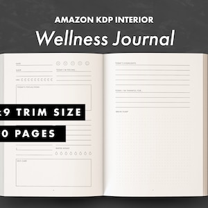 KDP Interior - Wellness Journal - Daily Journal, Goal Tracker, Mental Health Journal