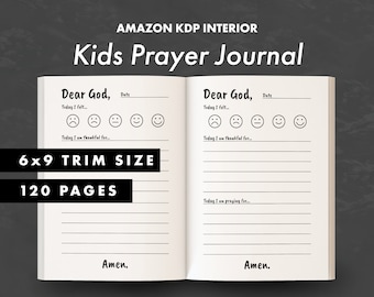KDP Interior - Kids Prayer Journal - 6x9 (bleed) - Ready to upload PDF - commercial use