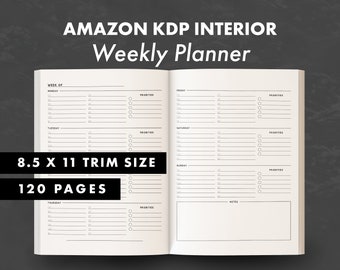KDP - Weekly Planner (8.5x11) - Ready to upload PDF