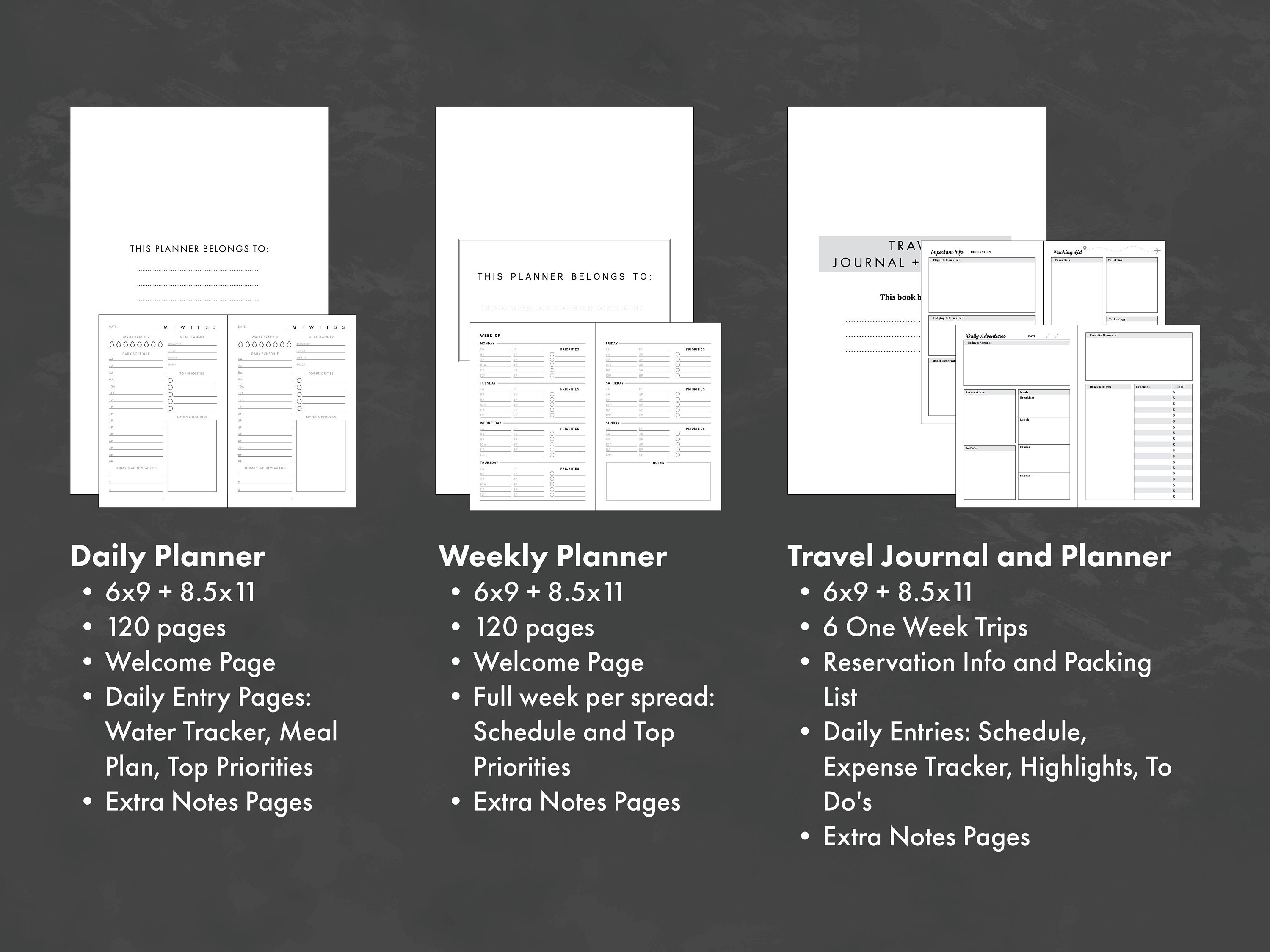 KDP Interiors Planner Bundle Daily Planner Weekly - Etsy