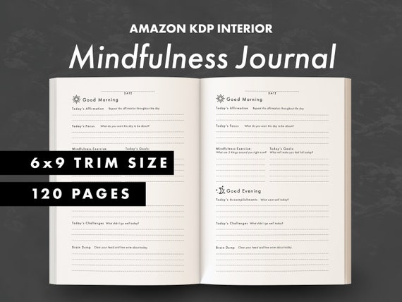 KDP Interior - Mindfulness Journal - Ready to upload PDF + Bonus Icons