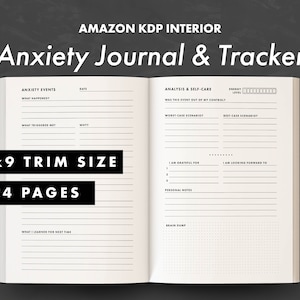 KDP Interior - Anxiety Journal & Tracker - Ready to upload PDF