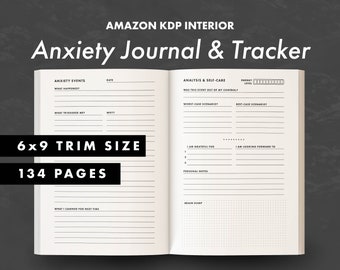KDP Interior - Dziennik i śledzenie lęku - gotowy do przesłania pliku PDF
