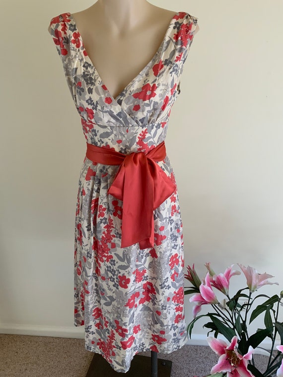 Silk 1950s Inspired Dress. Elegant Floral Vintage… - image 2