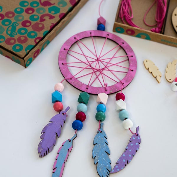 Personalized Dreamcatcher Kit: DIY Kids' Craft Activity & Bedroom Decor