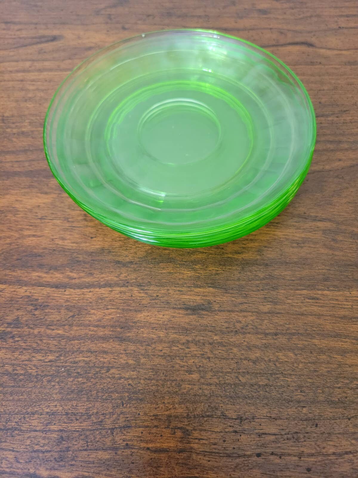 Vintage Green Block Optic Depression Glass Dessert Platesset Etsy