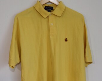 Vintage Gant Rugger Polo Yellow Size Large Men's Size Large Used Retro Logo